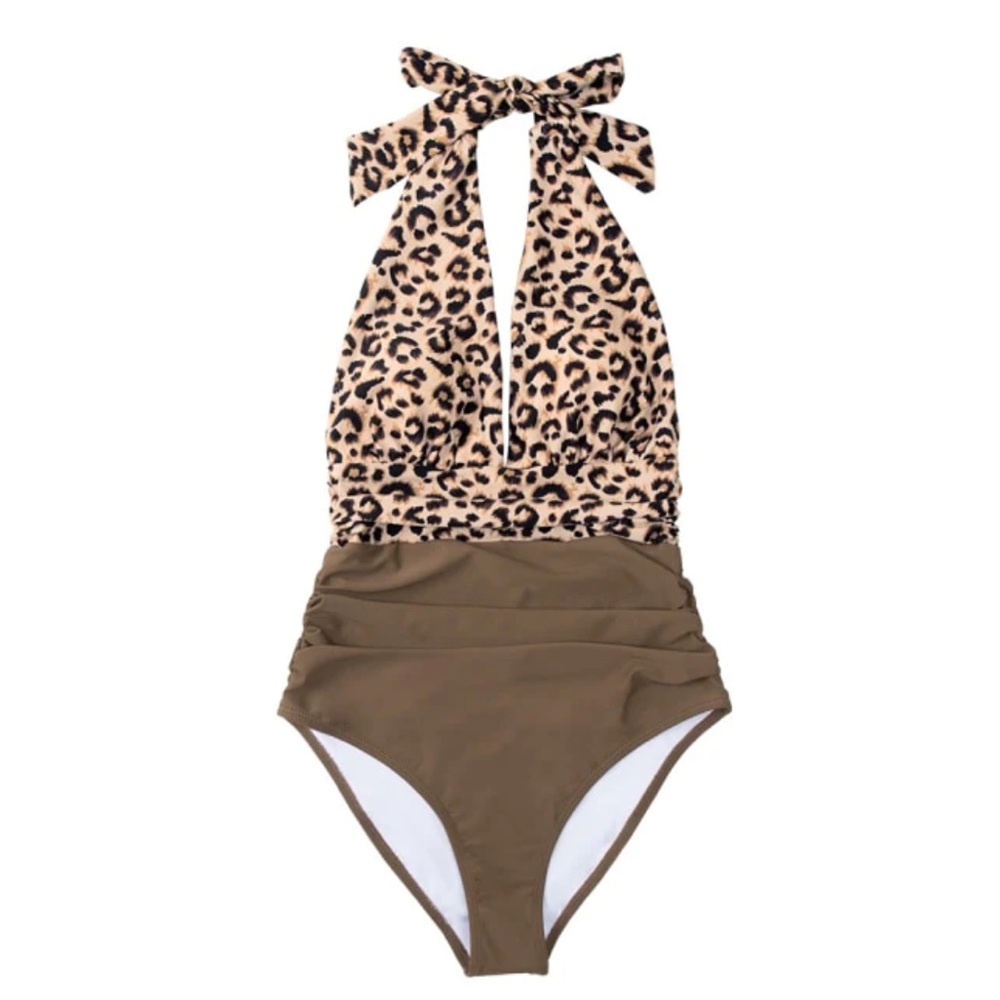 One Piece Plunge Swimsuit